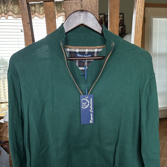 Report Collection mens Pullover Sweater Large New With Tags 1/4 Zip Neck - Picture 2 of 5